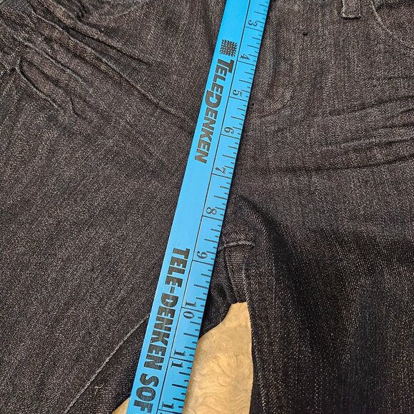 Dereon Women's Blue Dark Wash Skinny Legs Gem Embellished Pockets Jeans 5/6 - Picture 6 of 11